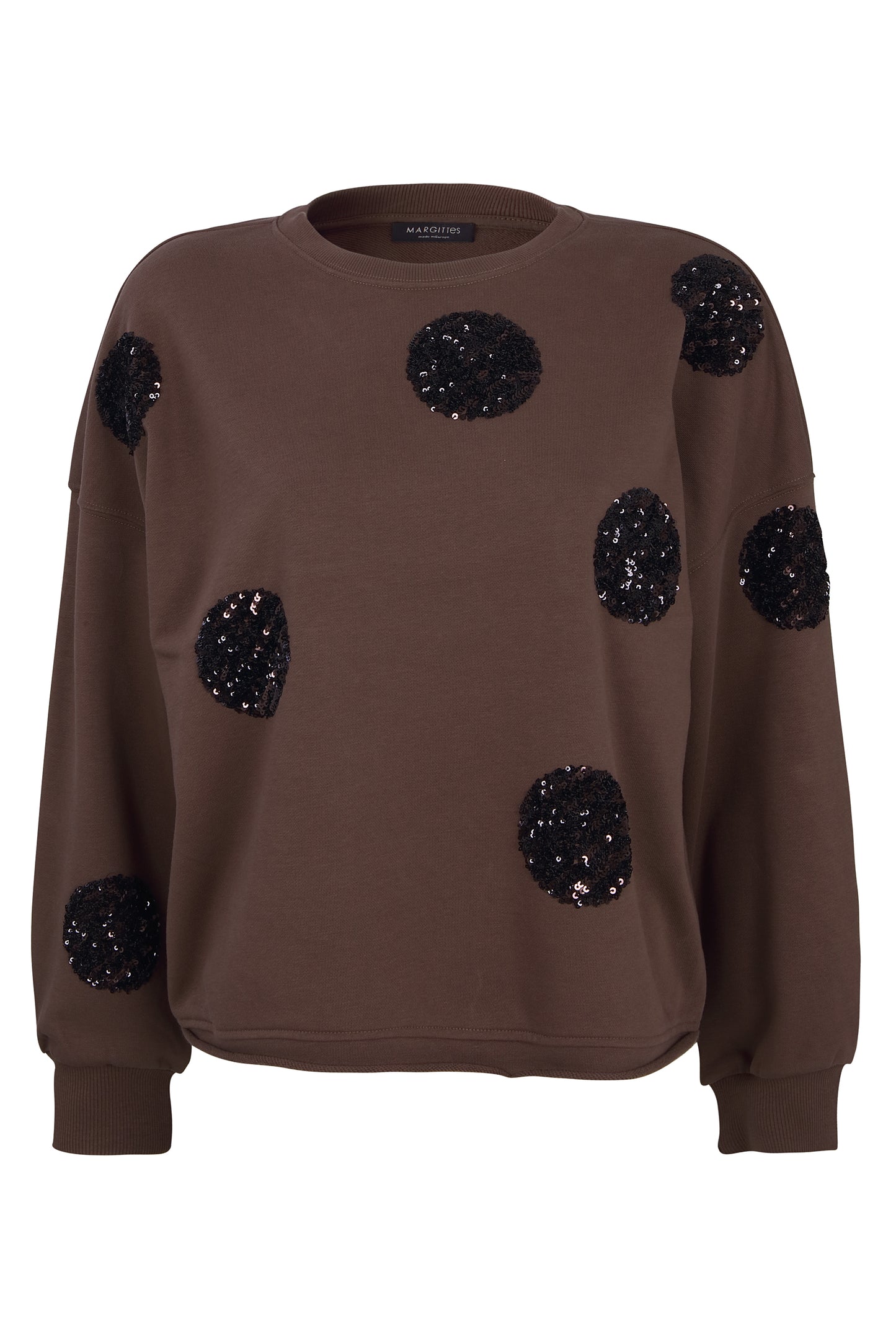 Margittes Brown Sequin Spot Sweatshirt