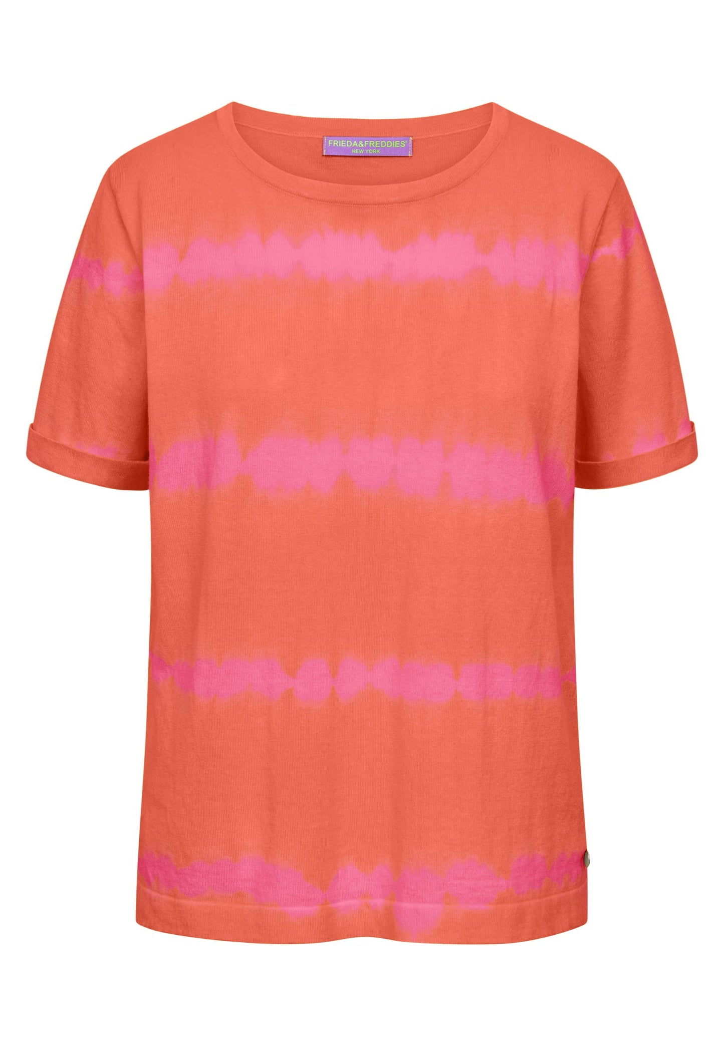 FF Tiger Orange SS Knit Top