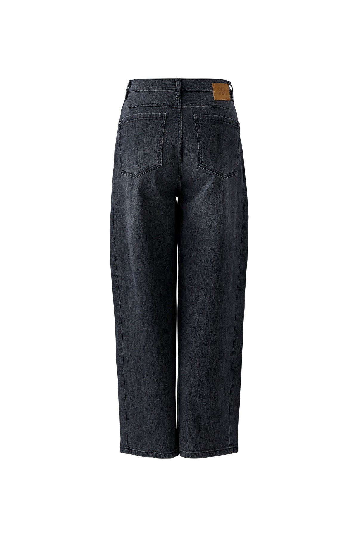 Oui Dark Grey Sparkle Barrel Jeans