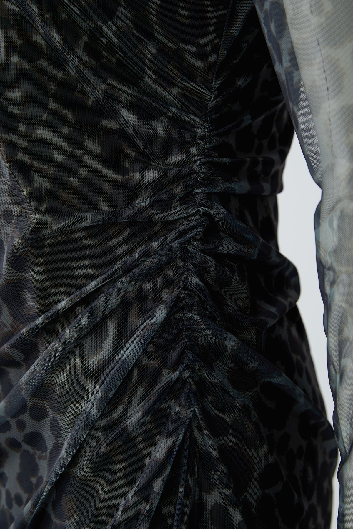 Oui DarkBrown/Grey/Black Leopard Dress