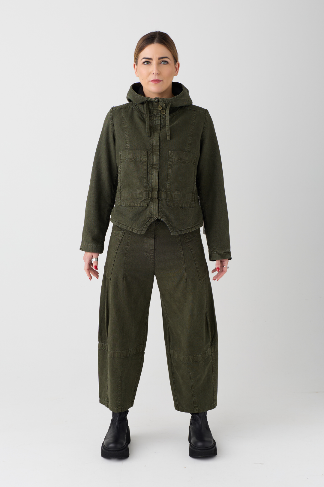 Lurdes Bergada Khaki Hooded Jacket