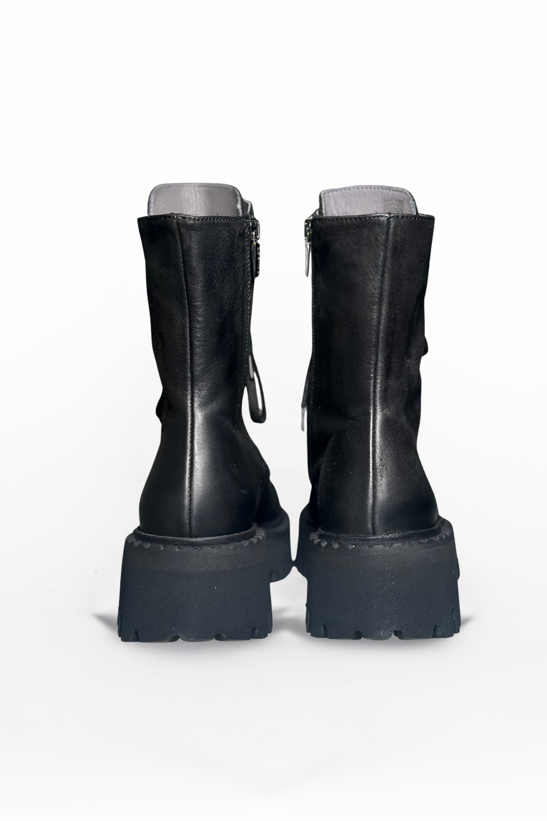Lofina Black Lace Up Boot w/Zip