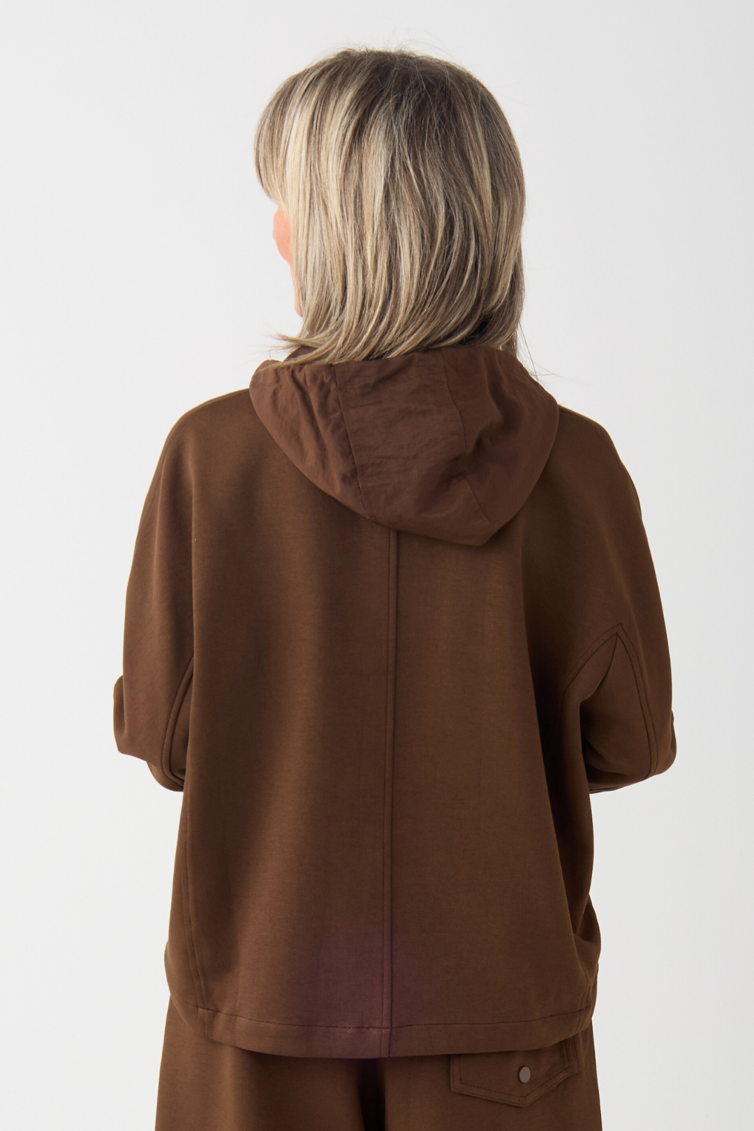 el2 Brown Cropped Hoodie