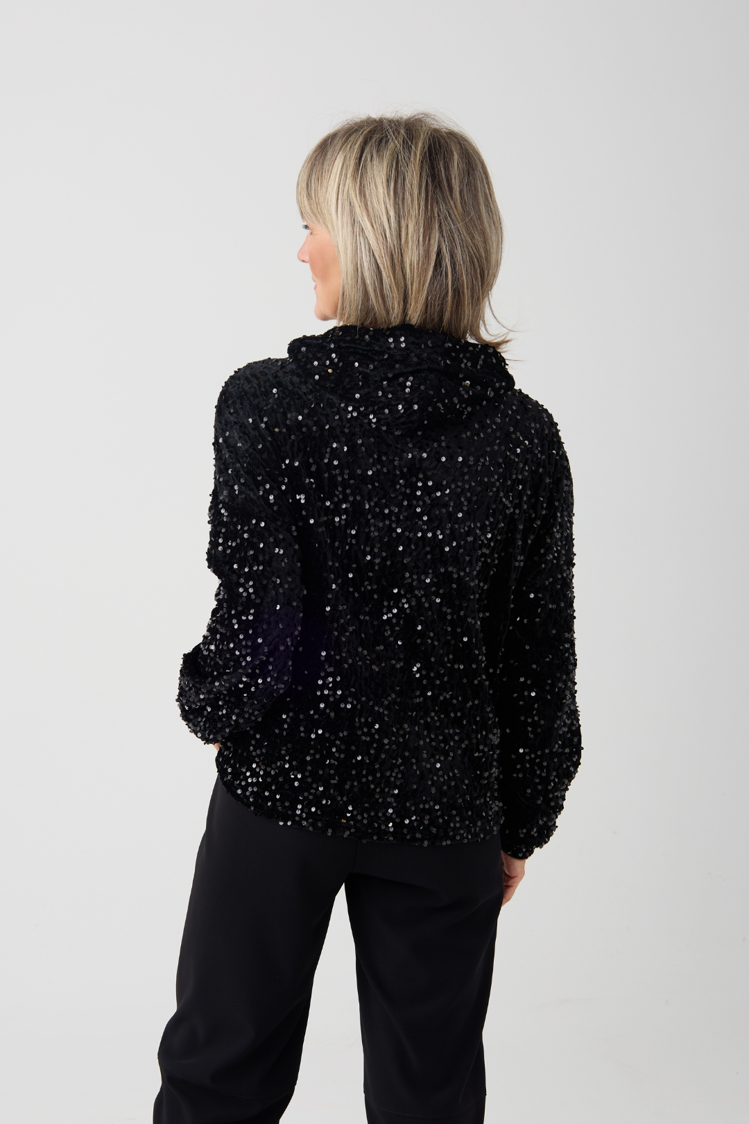 Uchuu Black Sequin Hoodie