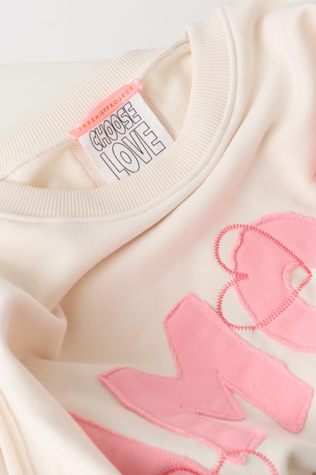 TSP Ecru/Pink Amore Sweatshirt