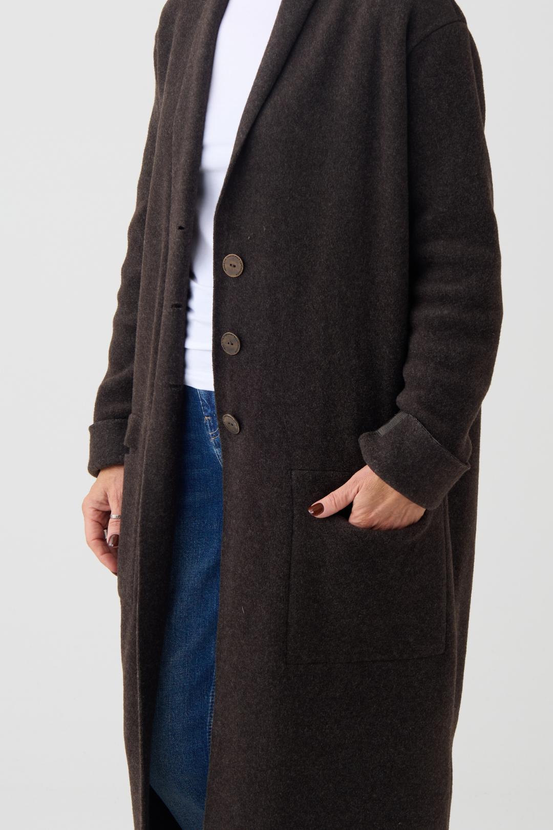 Henriette Steffensen Chocolate Long Cardigan