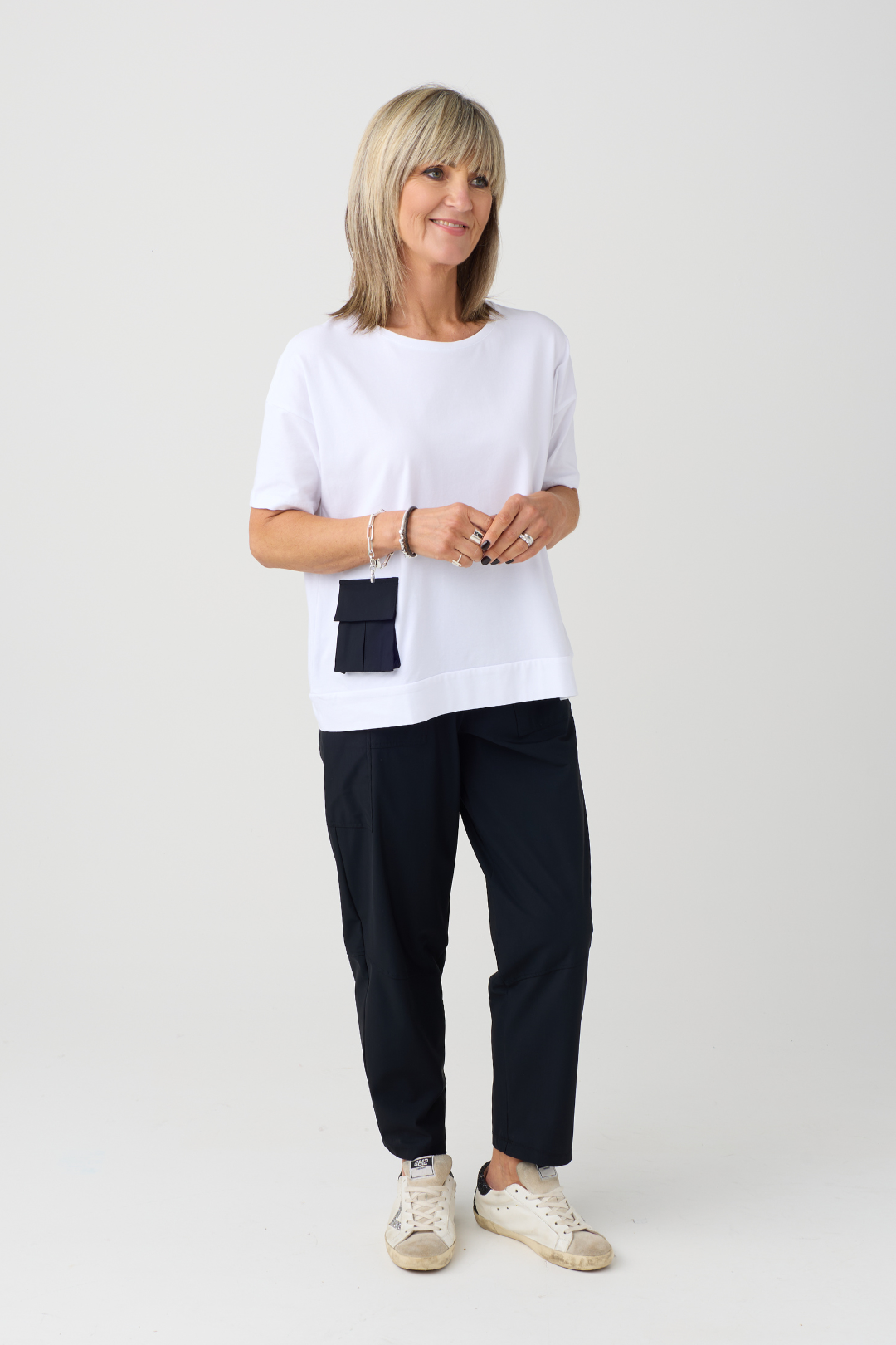 Naya Black Slim Leg/Patch Pocket Trouser