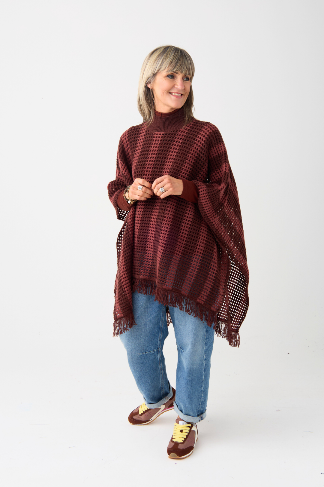 el2 Red Stripe Poncho