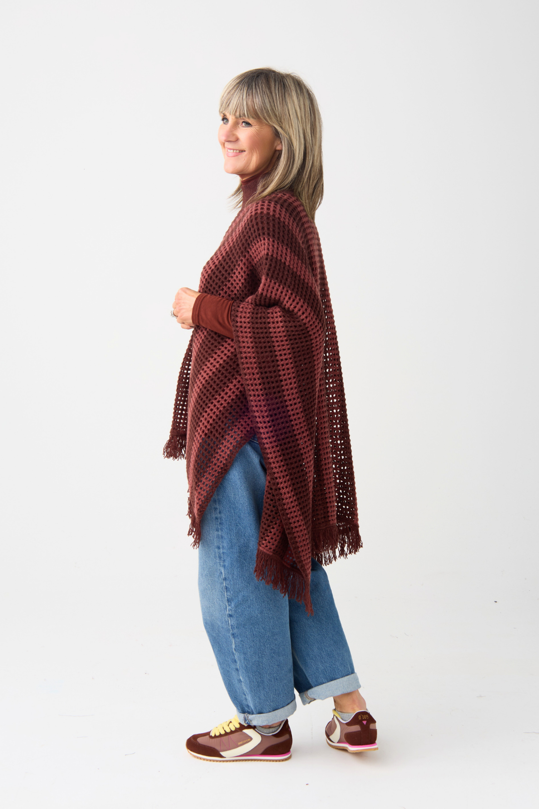 el2 Red Stripe Poncho