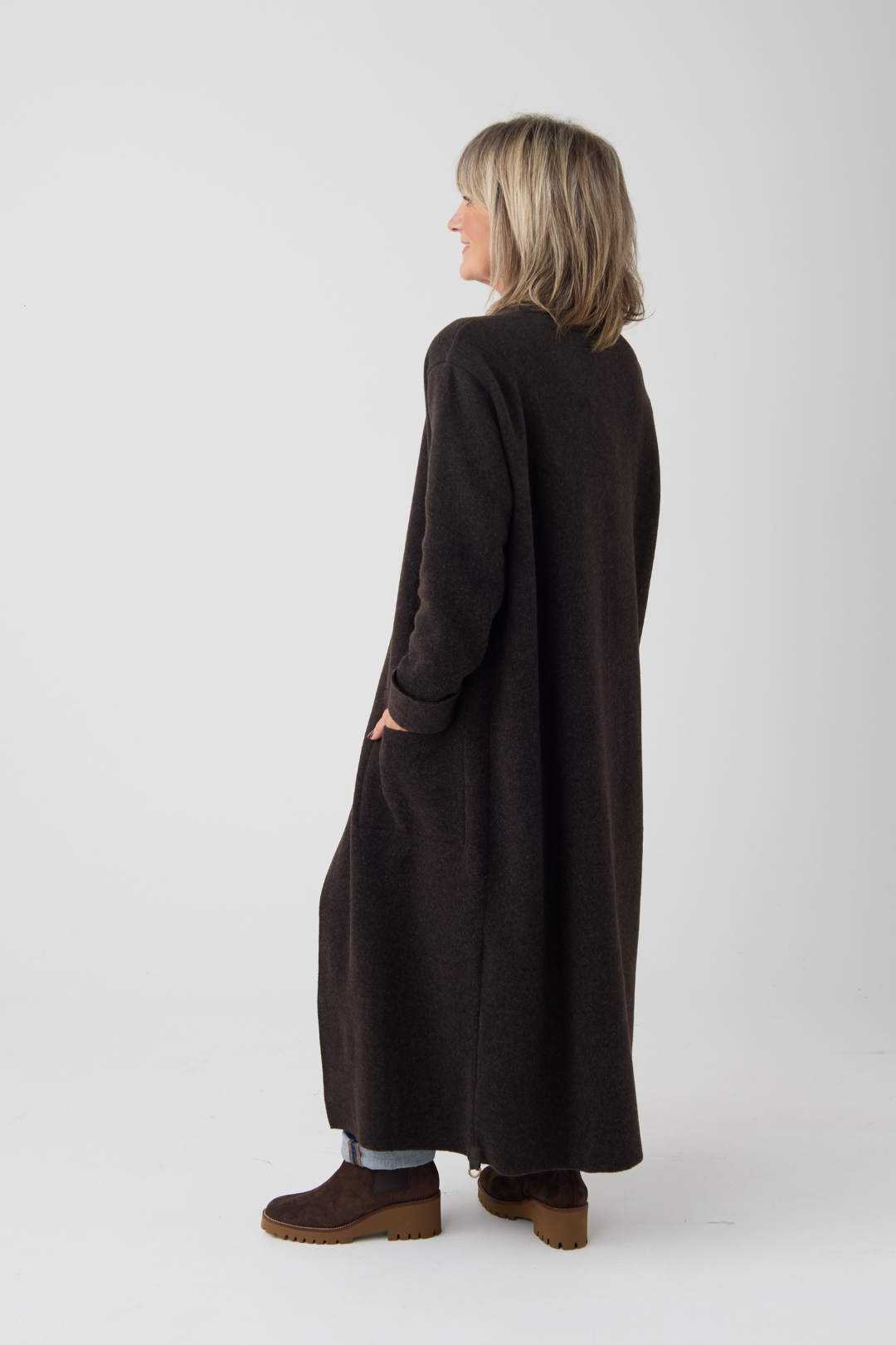 Henriette Steffensen Chocolate Long Cardigan