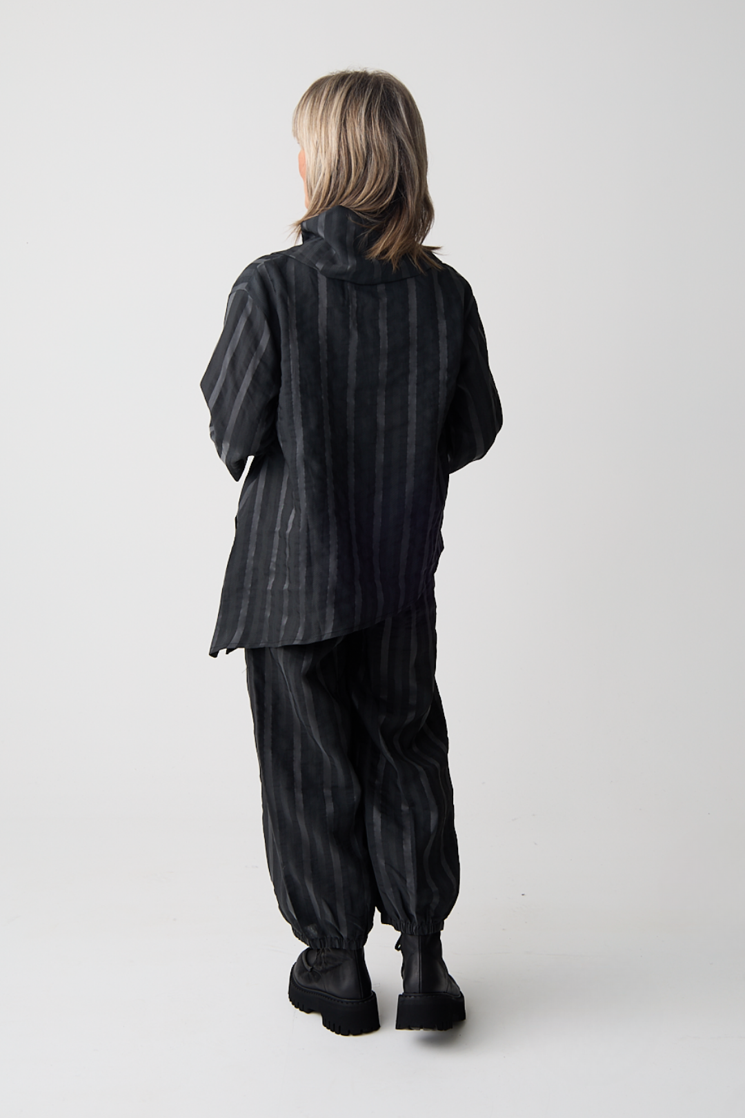 Ozai n Ku Black Stripe Trousers