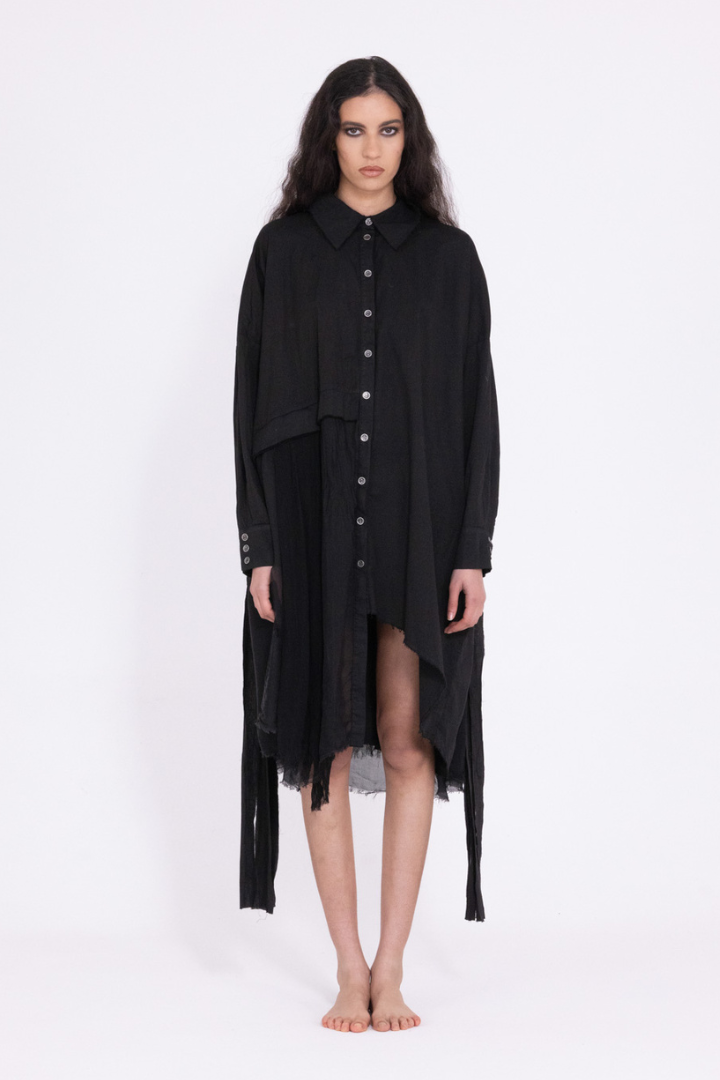 Sanctamuerte Black Oversized Shirt