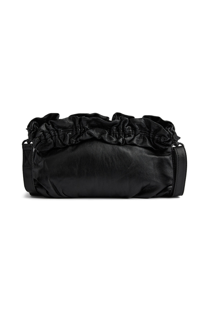 Depeche Black (Nero) Ruched Edge Clutch Bag
