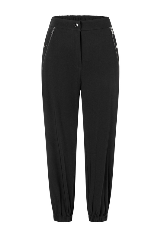 Mac Black Olivia Zip Cuffed Trouser