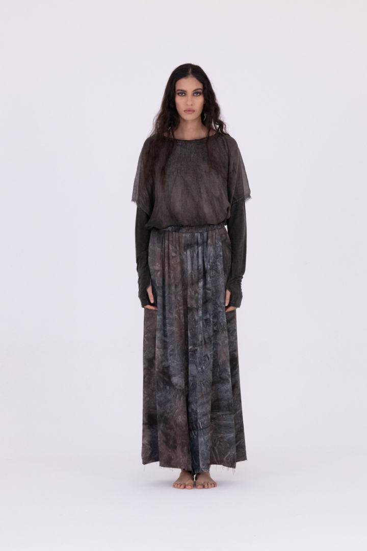 Sanctamuerte Bengal Brown Palazzo Trousers