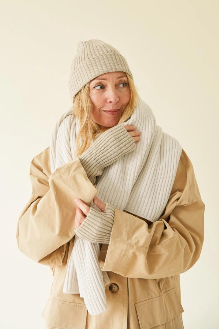 Cream scarf best sale