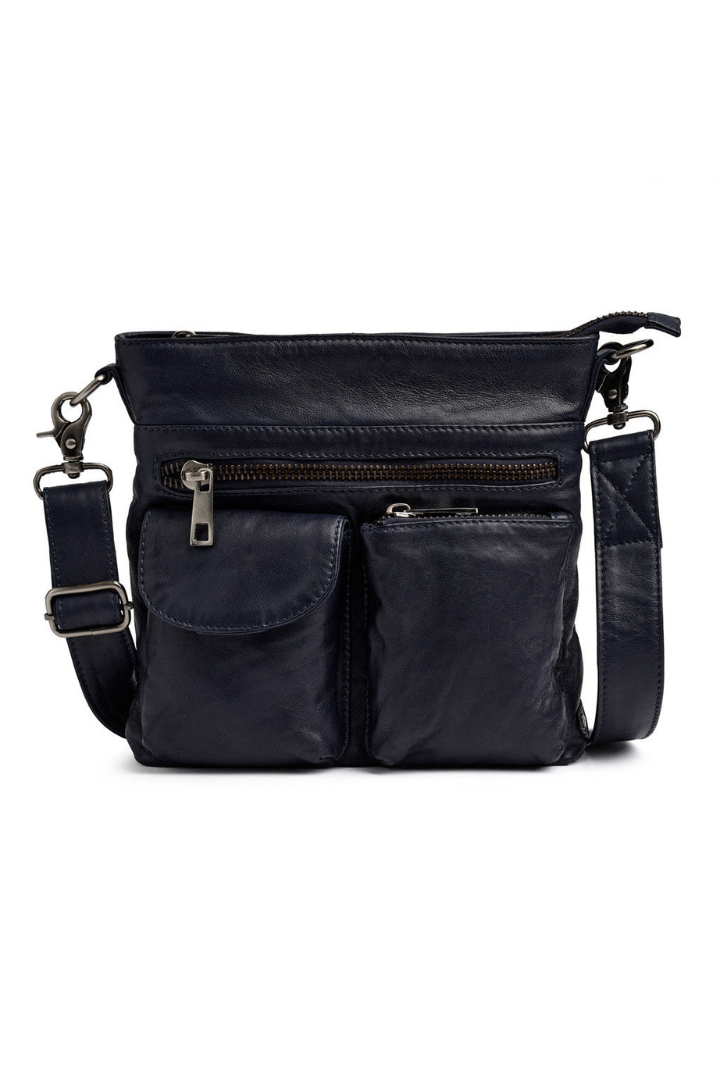 Depeche Navy Front Pockets Cross Over Bag
