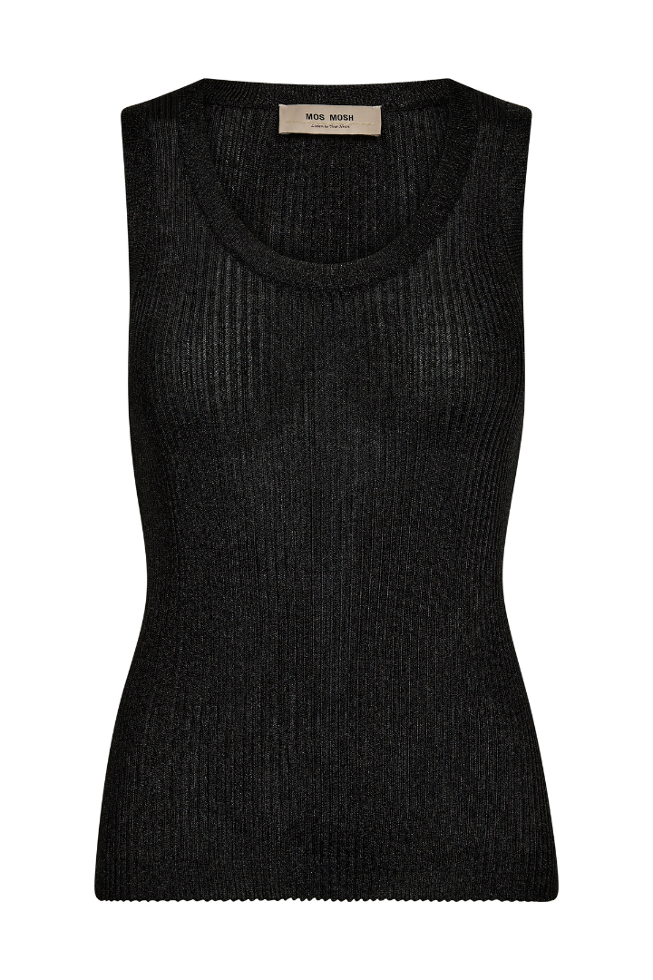 Mos Mosh Relena Imanja Black Knit Vest Top