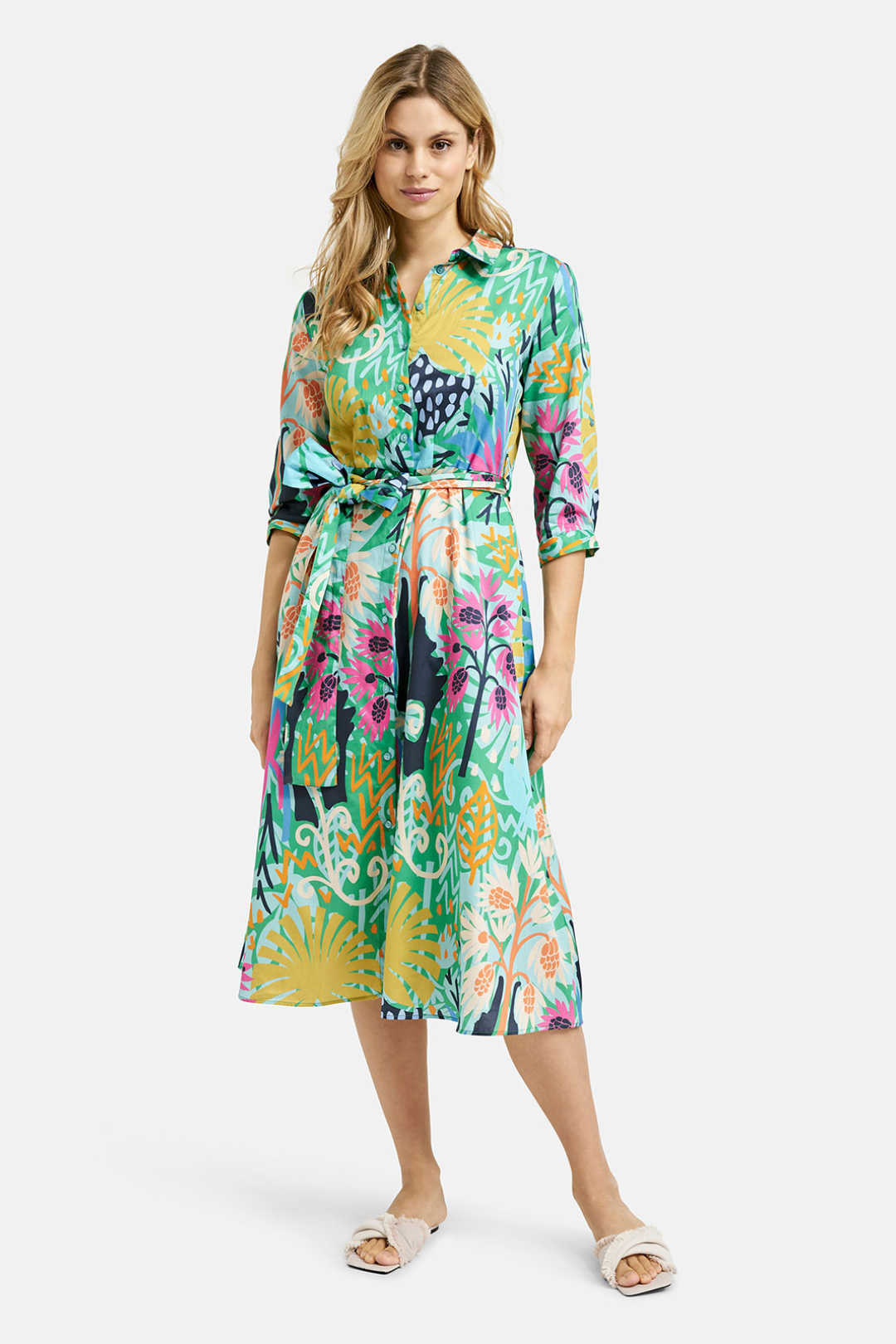 Milano Colourful Print Shirt Dress