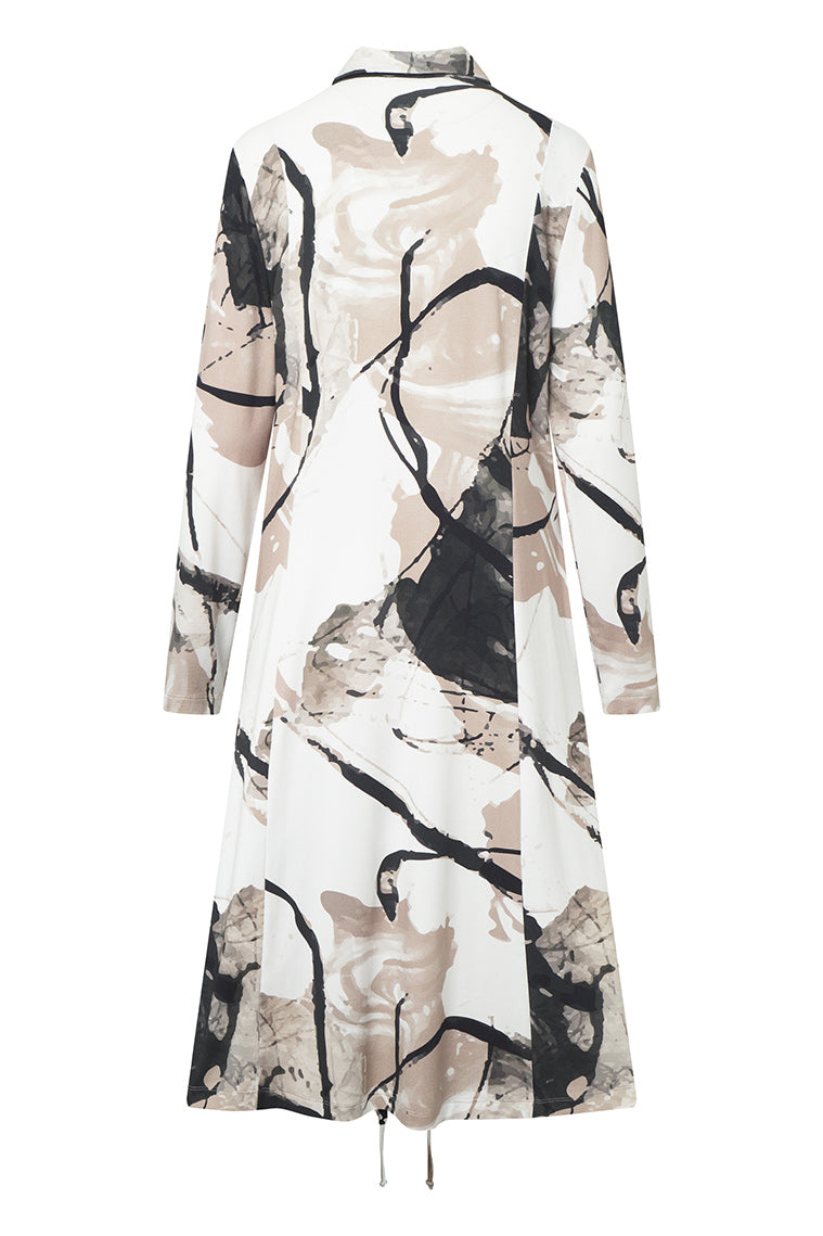 Elsewhere Brush Print Jersey Shirt Style Tunic