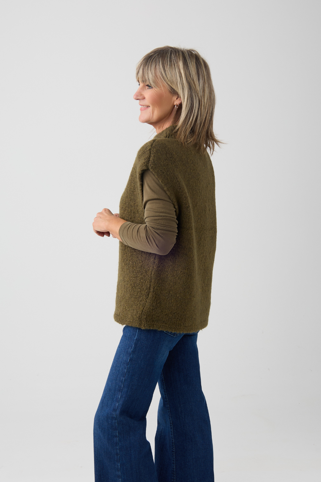 Milano Khaki Sleeveless Jumper