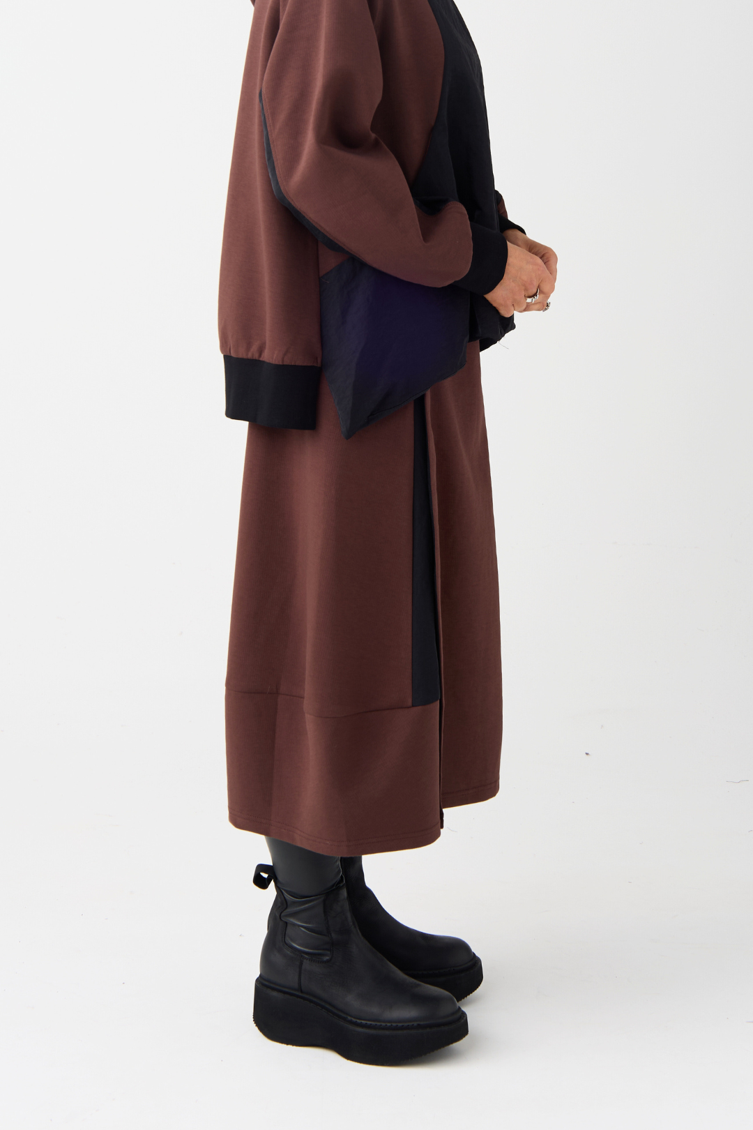 el2 Brown/Black Contrast Skirt