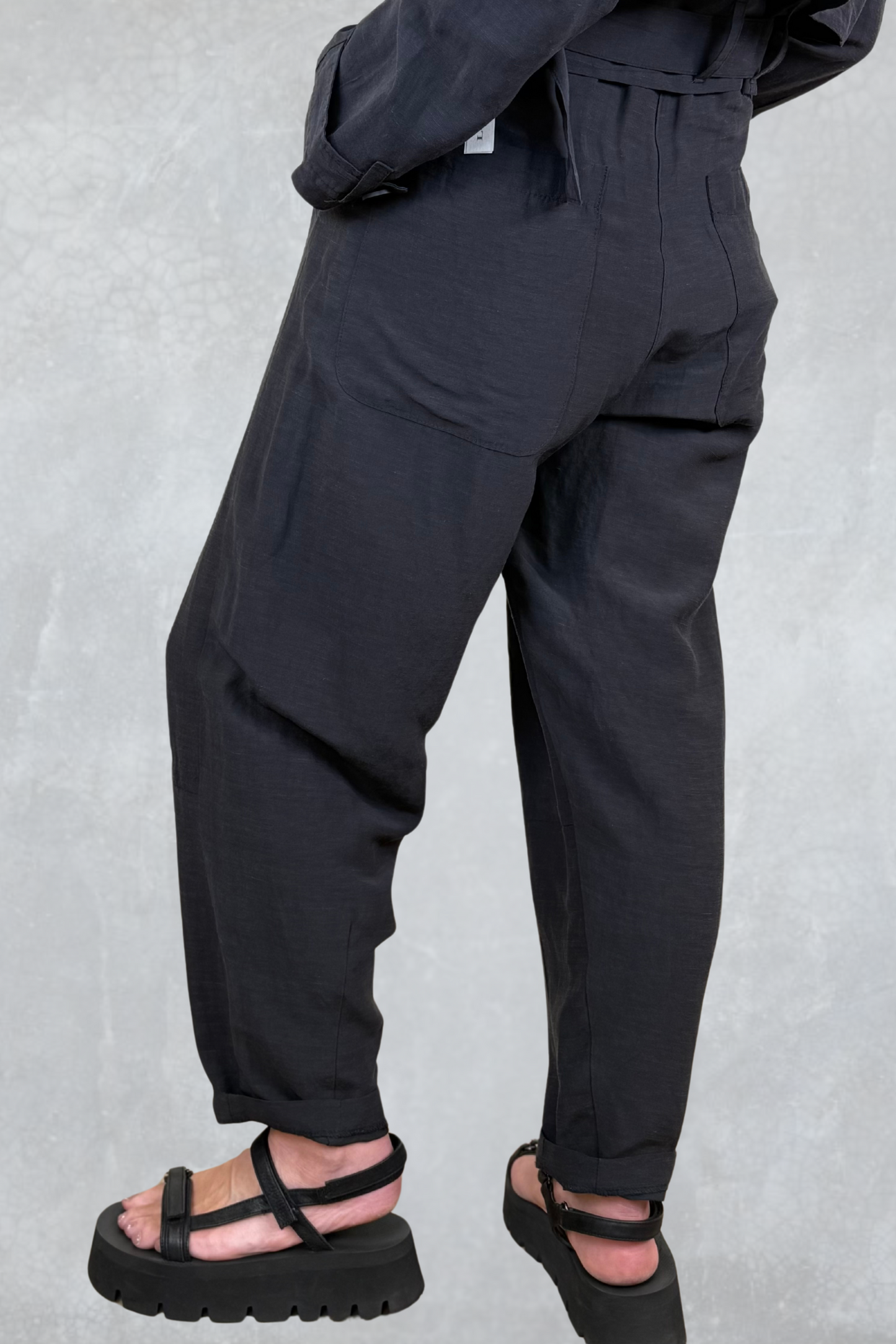 Lurdes Bergada Black Barrel Trousers