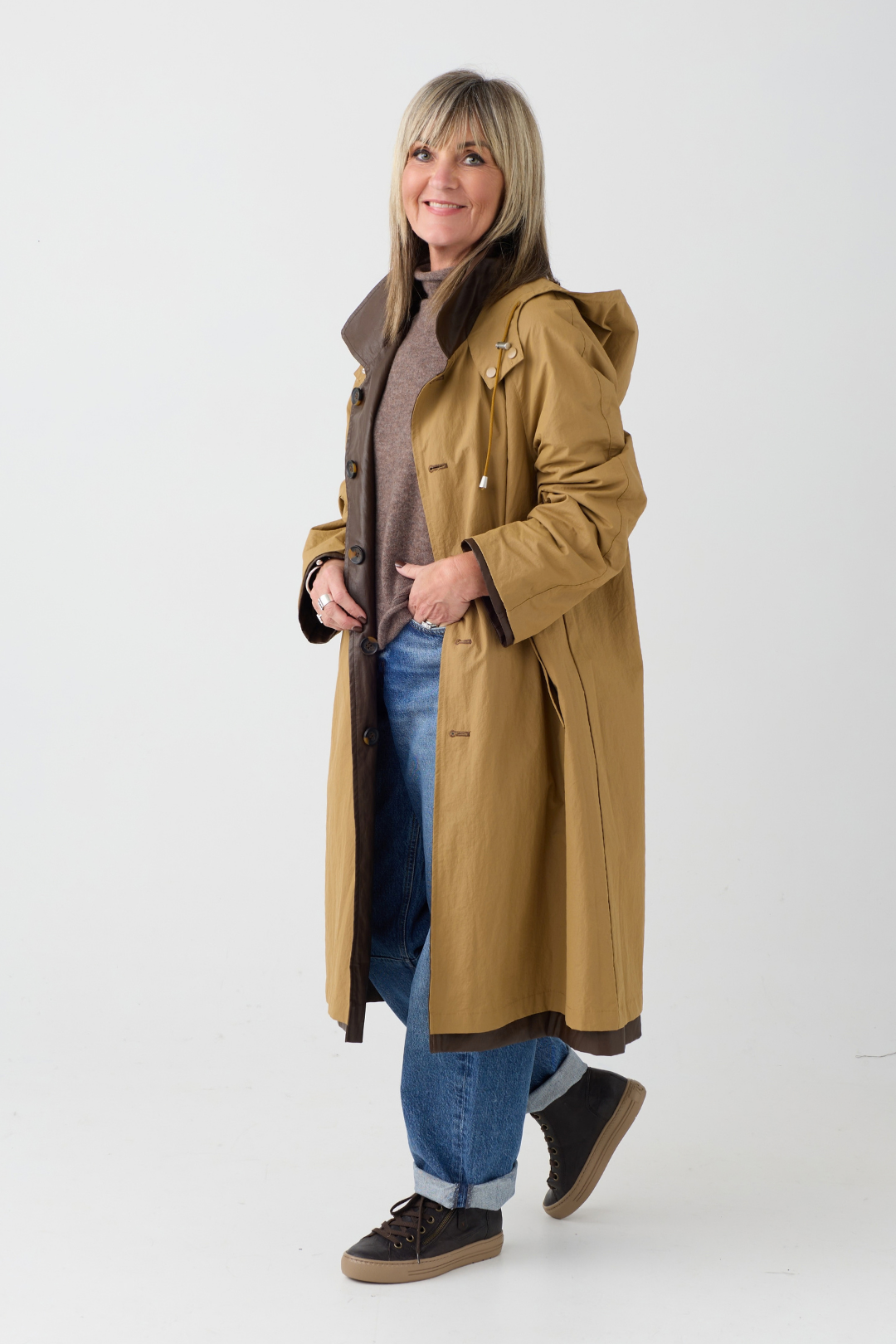 el2 Brown/Camel Reversible Coat 6024