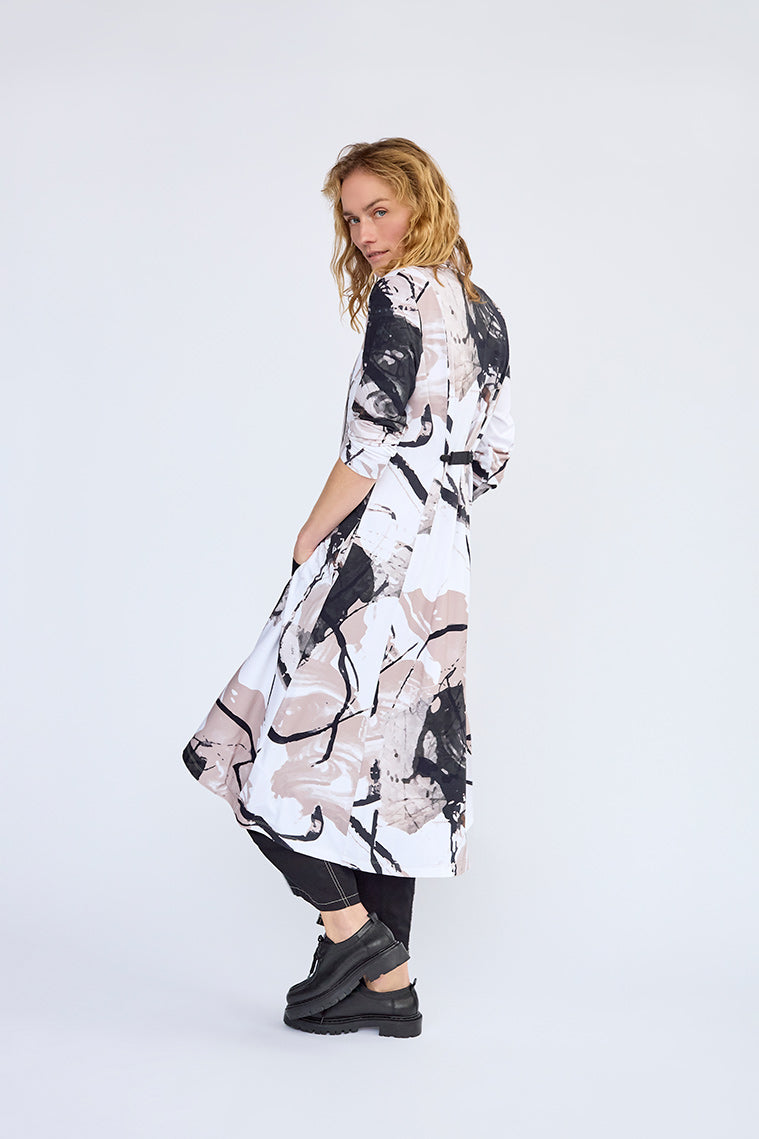 Elsewhere Brush Print Jersey Shirt Style Tunic