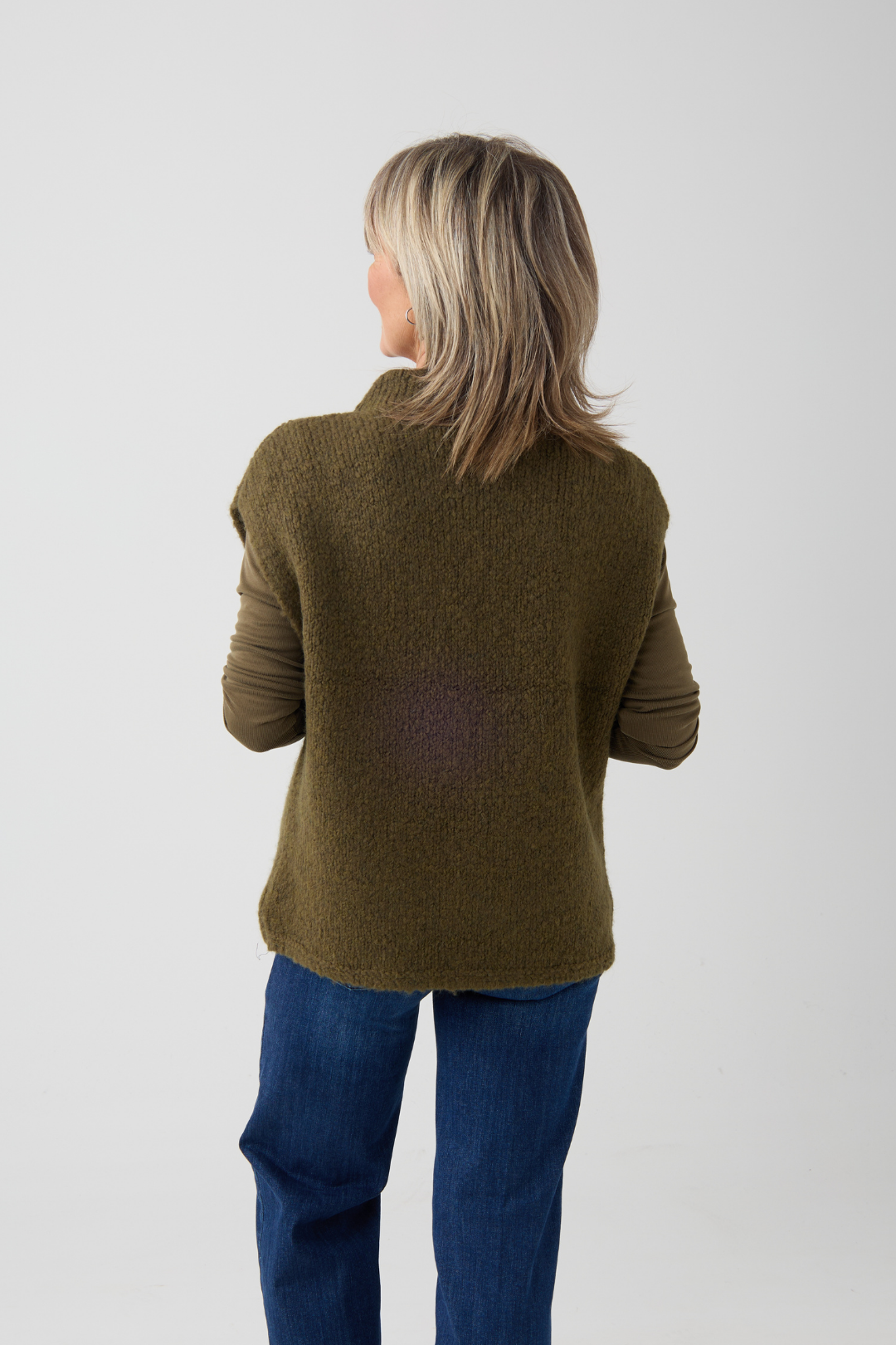Milano Khaki Sleeveless Jumper