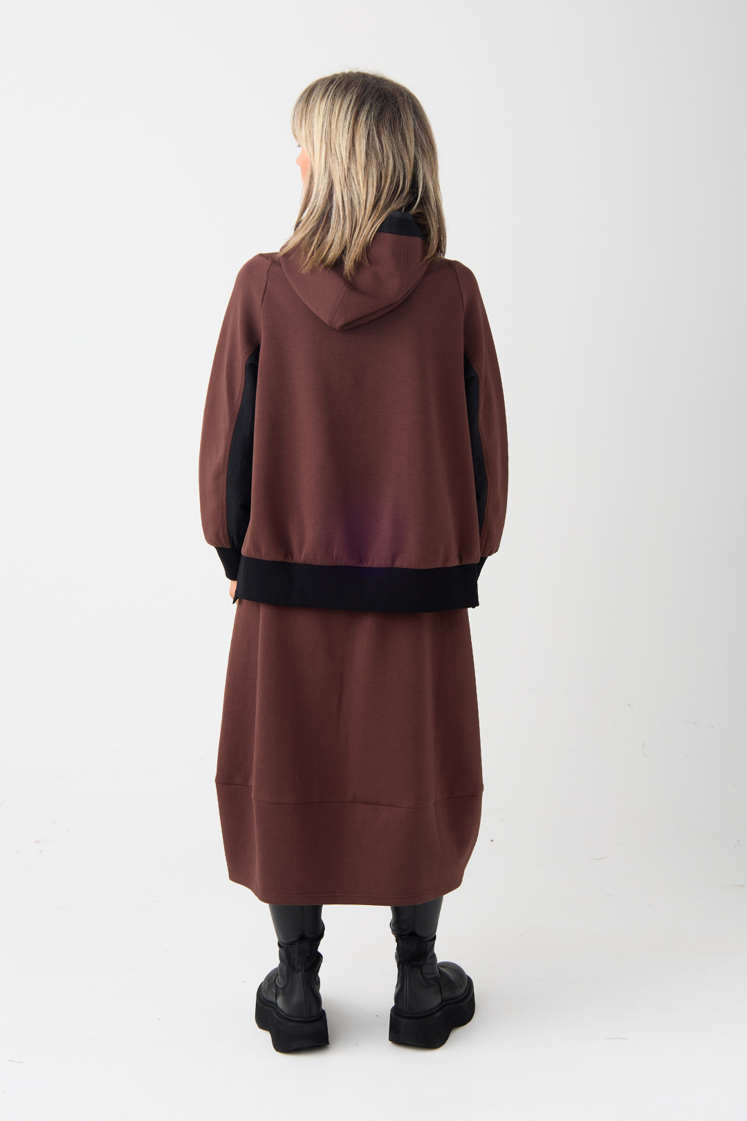 el2 Brown/Black Contrast Skirt