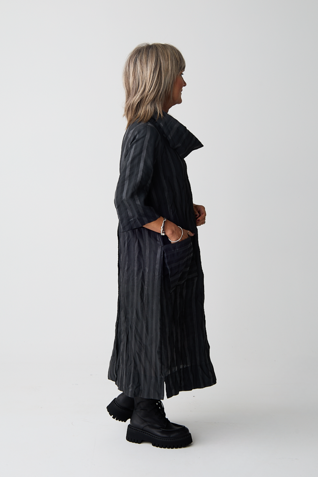 Ozai n Ku Black Stripe Dress