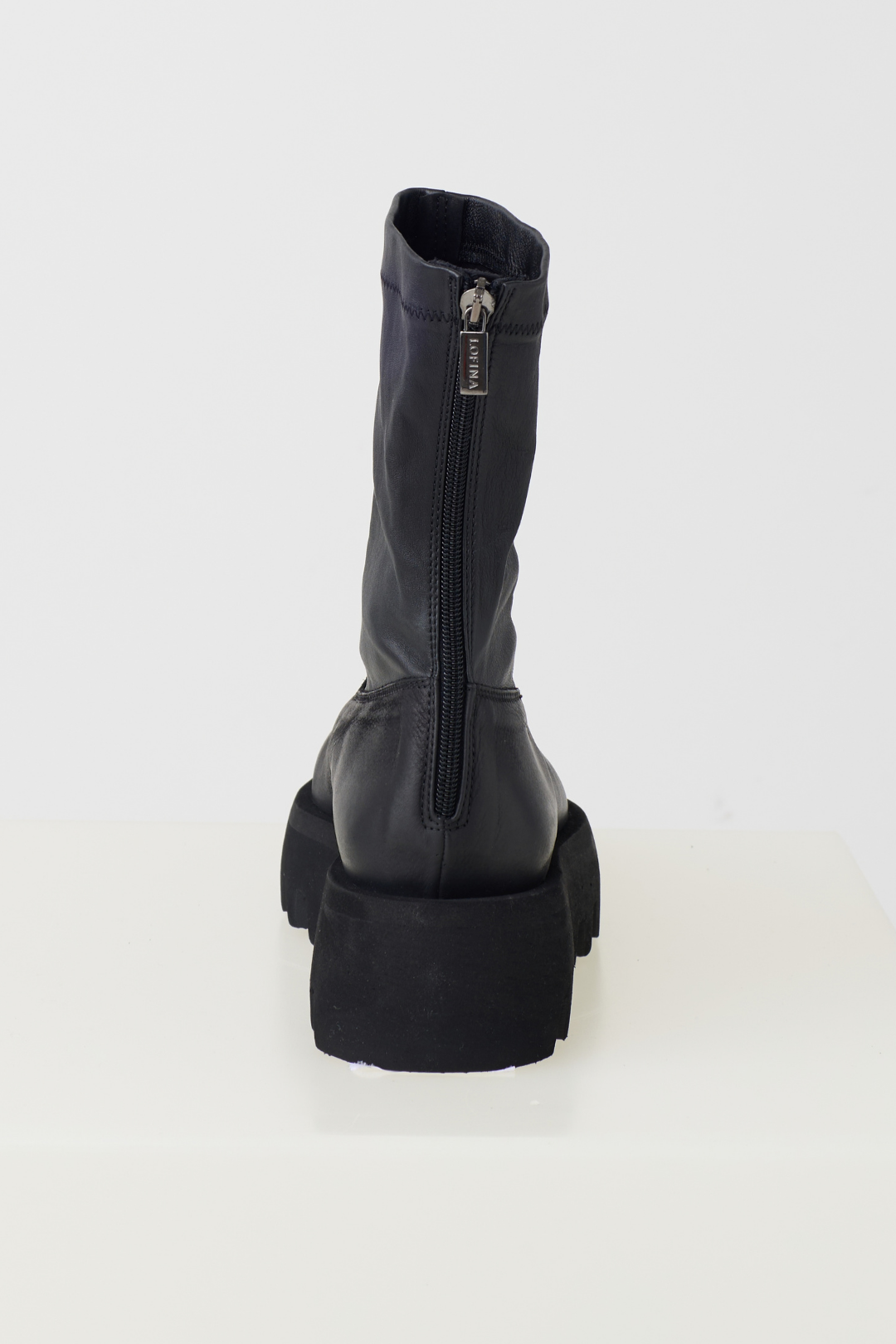 Lofina Black/Nero Nappa Stretch Short Boot