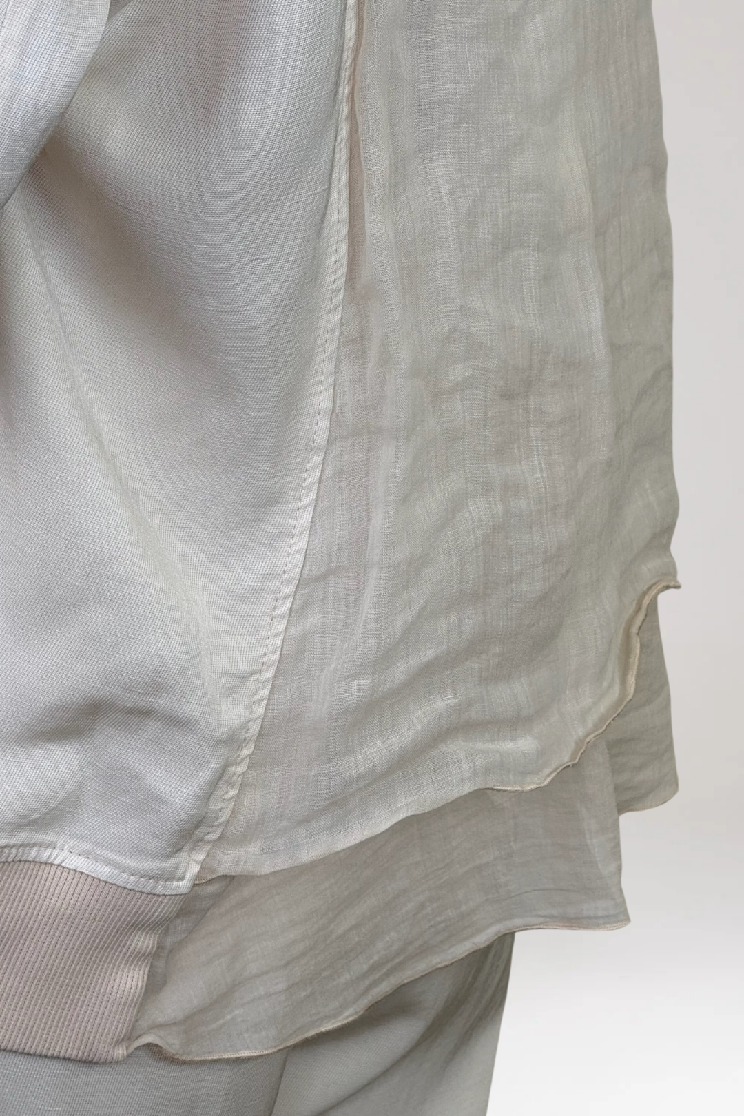 European Culture Cream Zip Up Hoodie