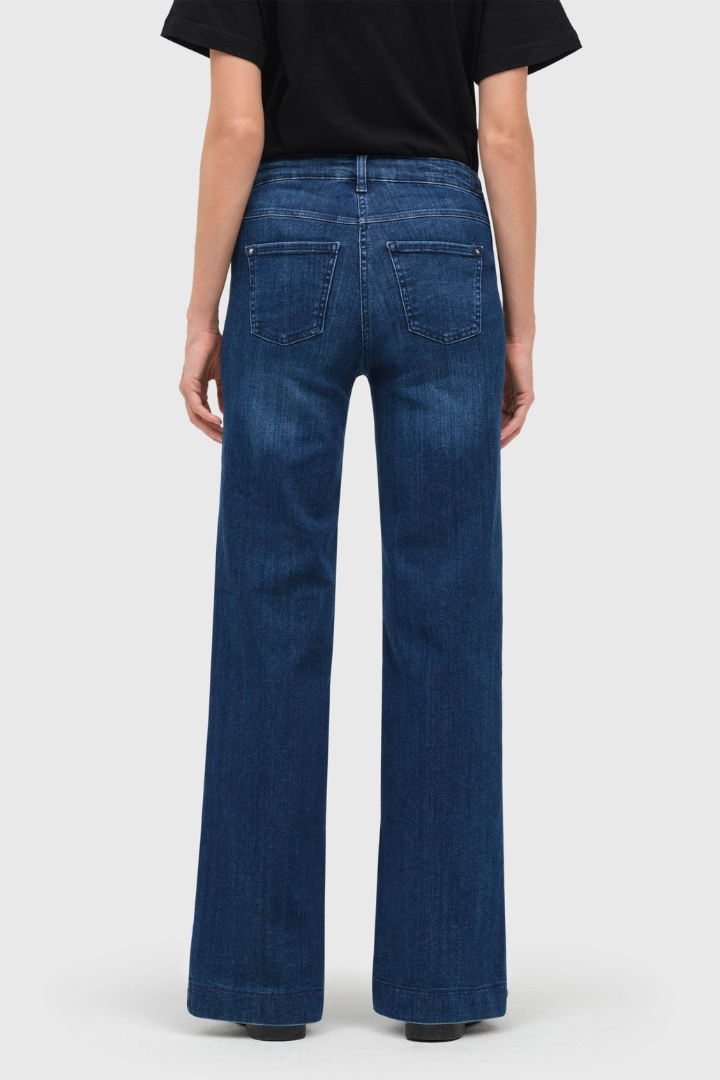 Mac Dream Wide Cobalt Authentic Wash Jeans