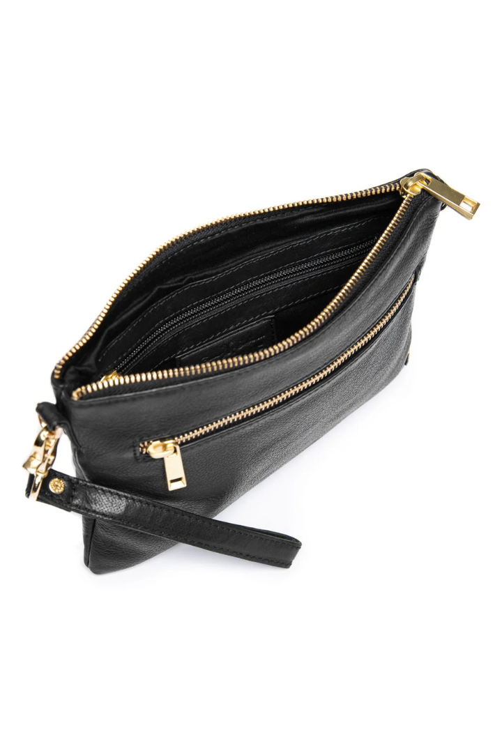 Depeche Black (Nero) Leather Clutch Bag