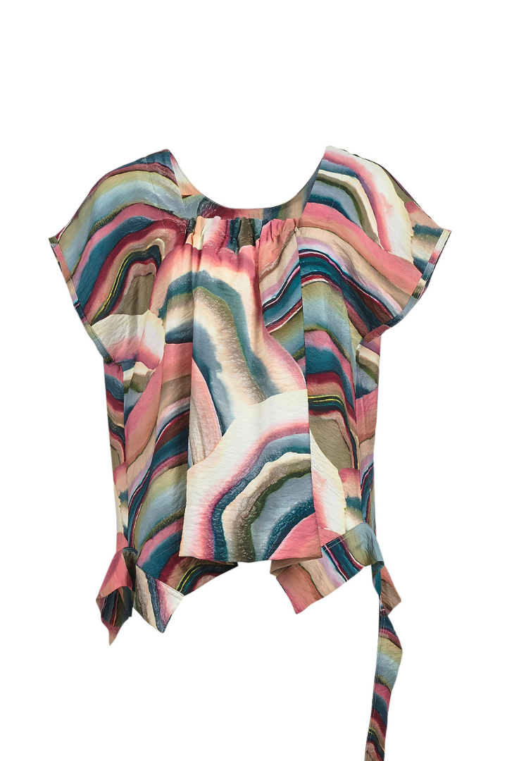 My Soul Wave Print Top 0184
