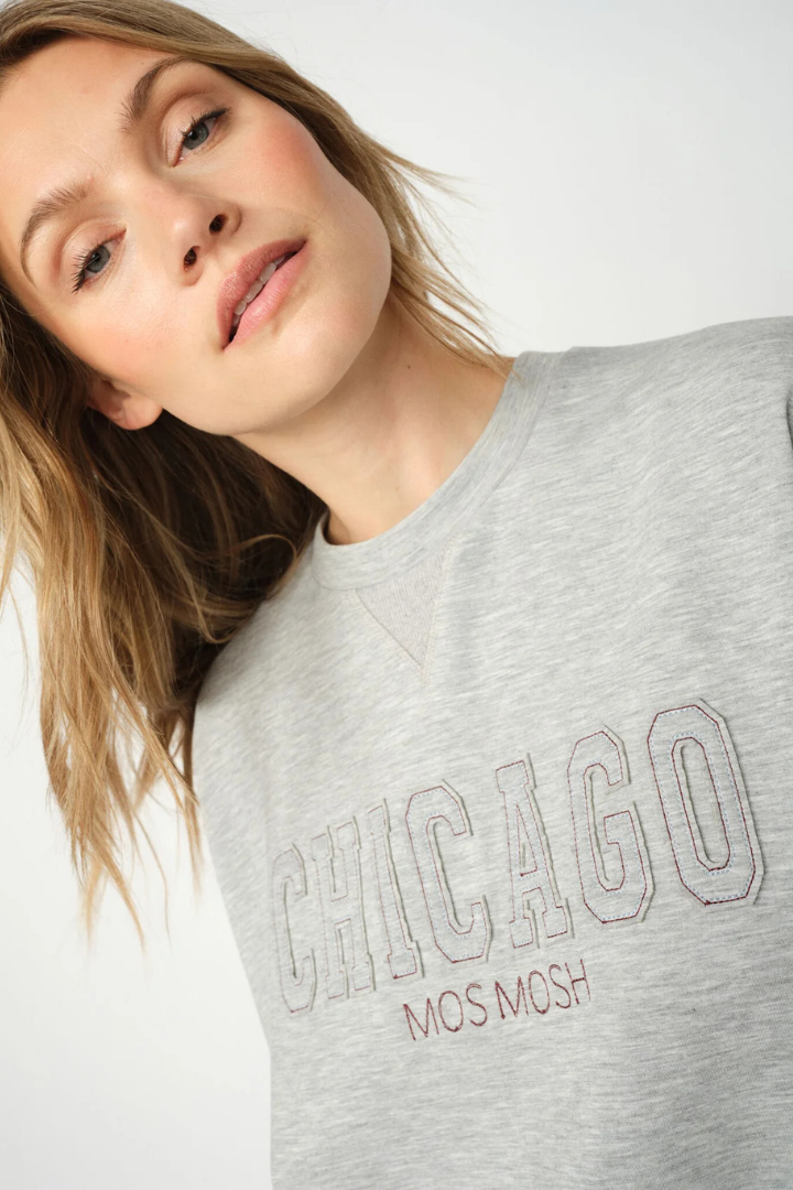 Mos Mosh Renzi Grey Melange Sweatshirt