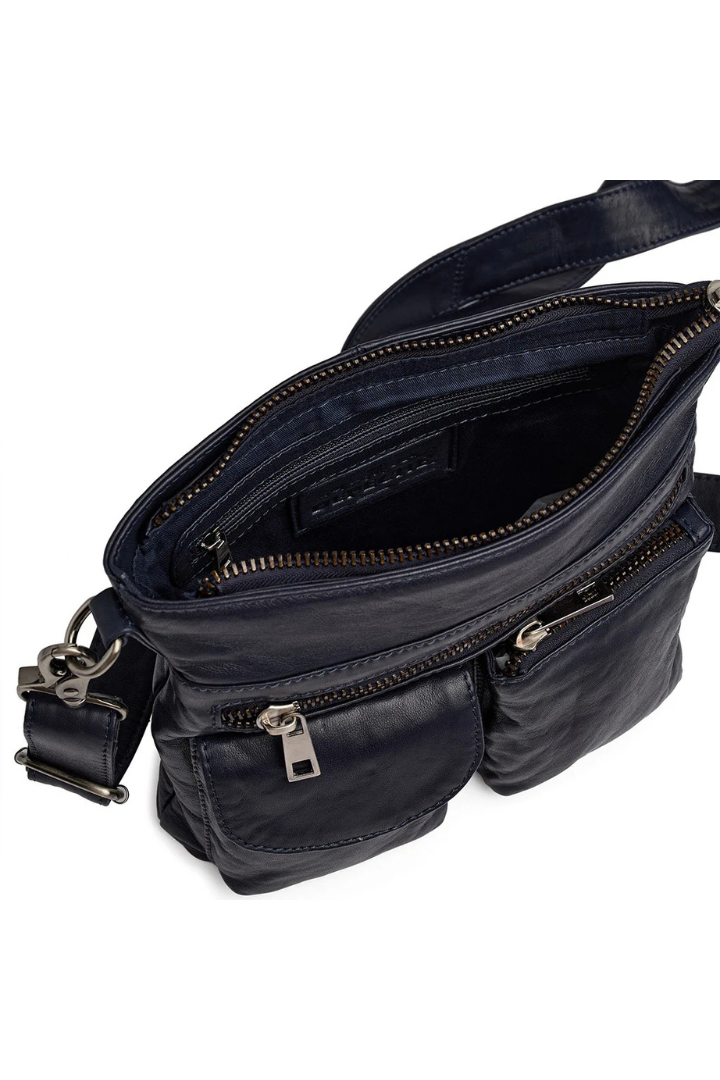 Depeche Navy Front Pockets Cross Over Bag