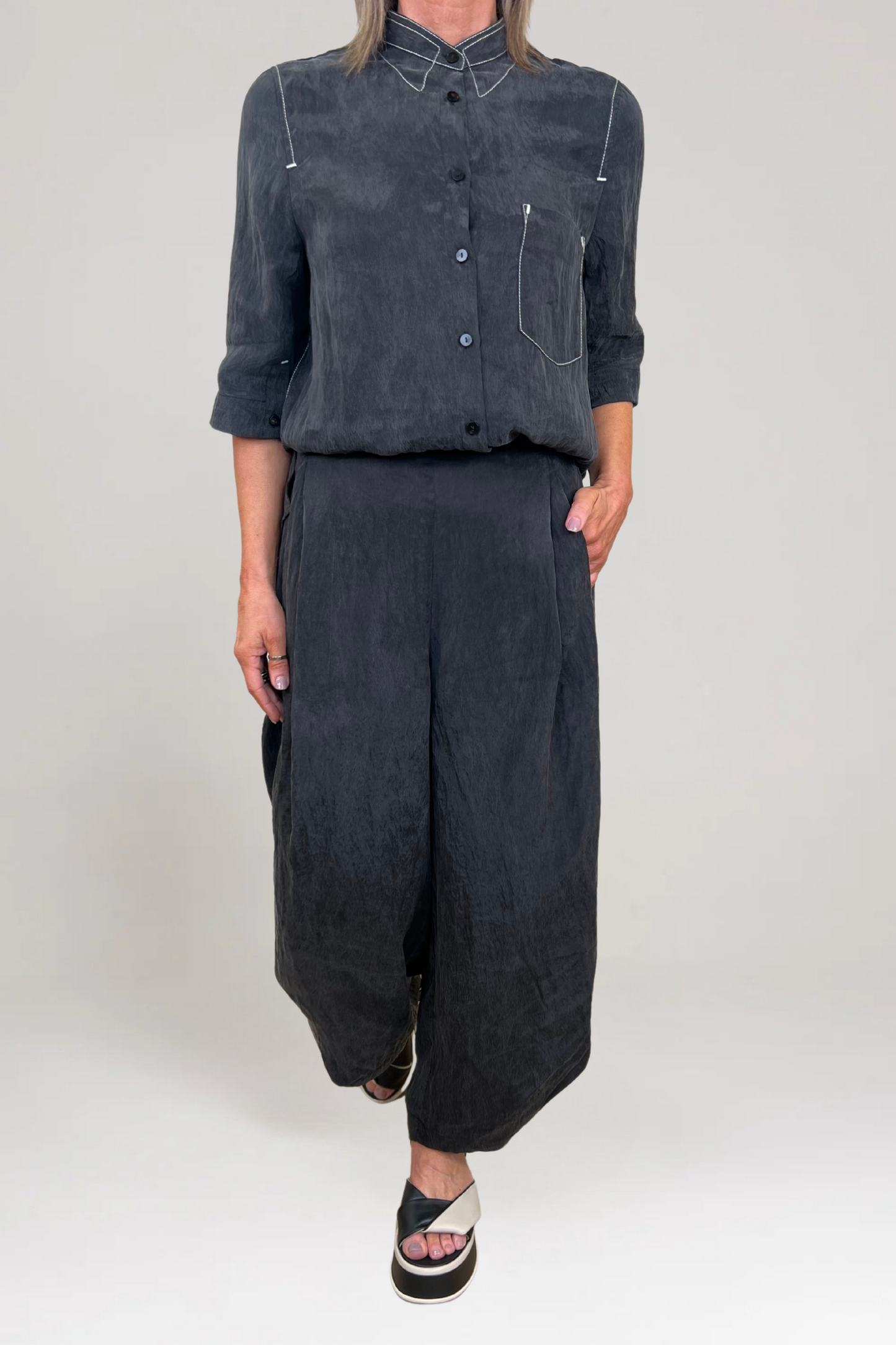 el2 Washed Black Trousers