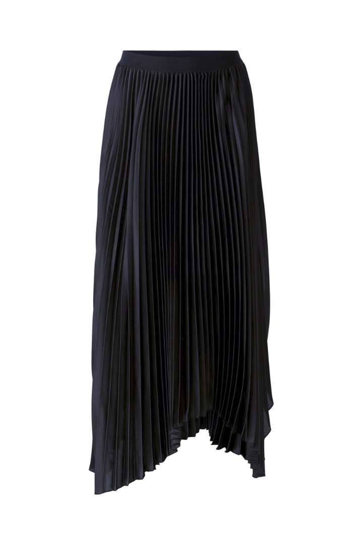 Pleated midi skirt in black best sale