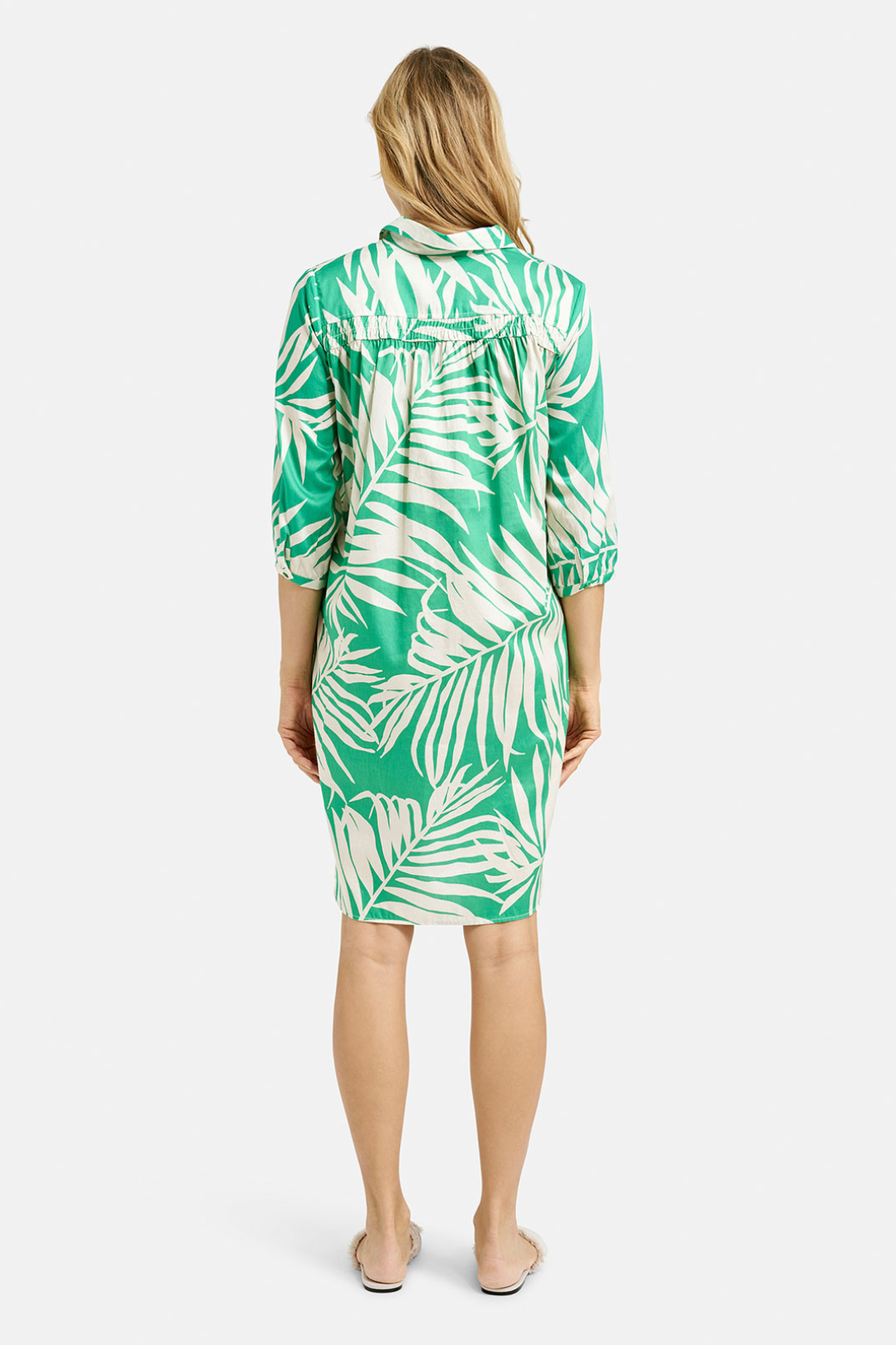 Milano Apple Leaf Print Shirt Dress