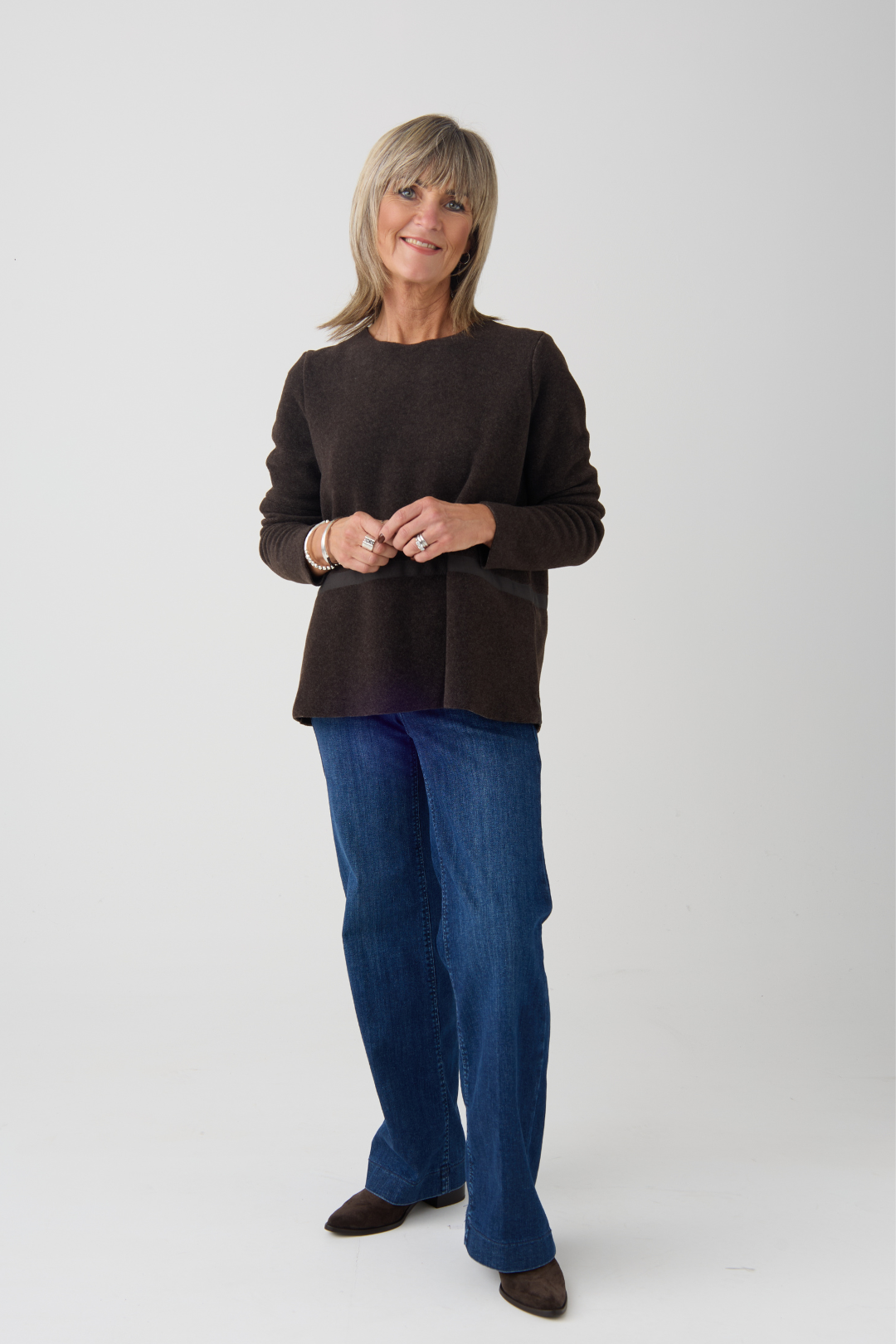 HS Chocolate Jumper w/Band at Waist