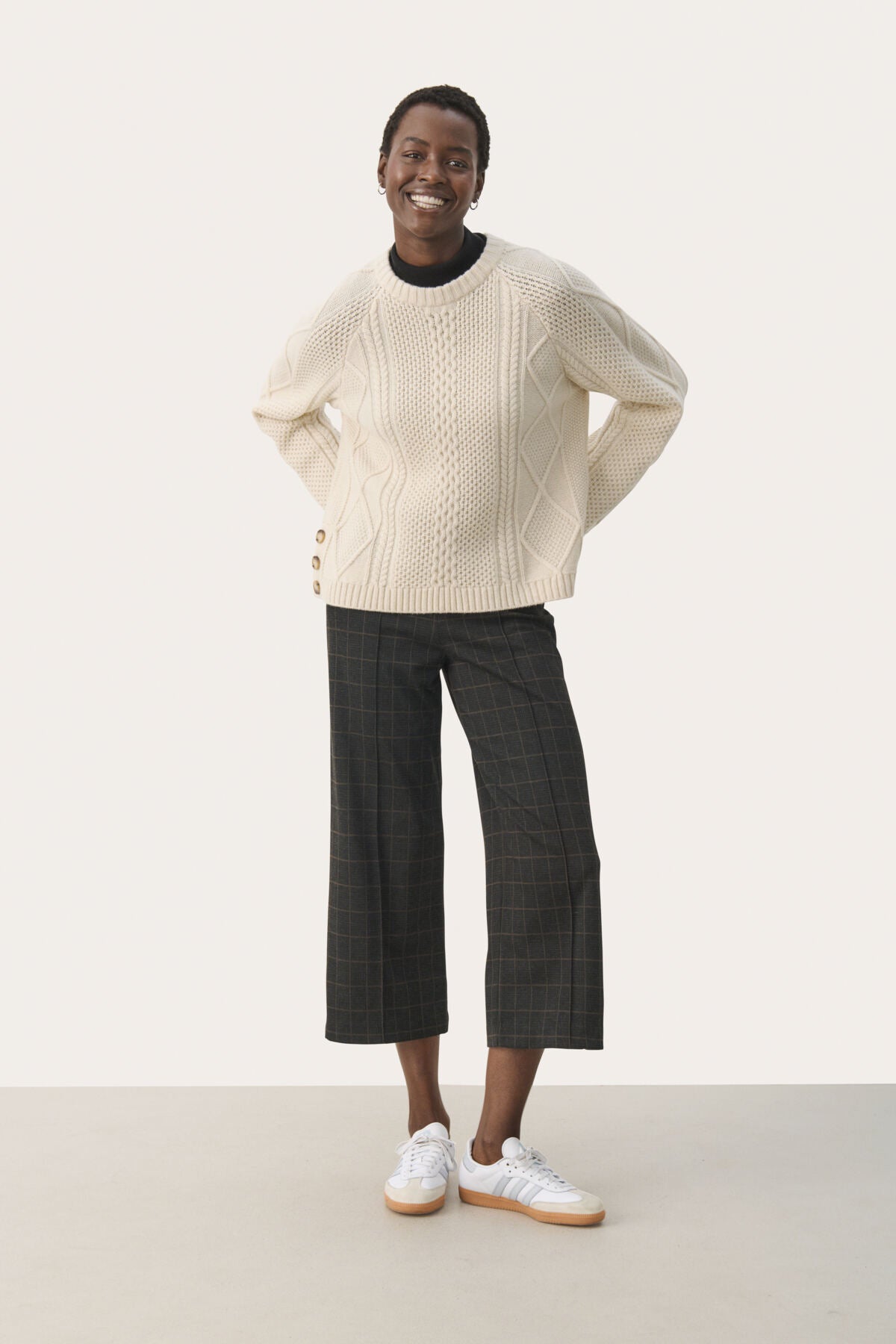 Part Two Ilisan Grey Check Trouser