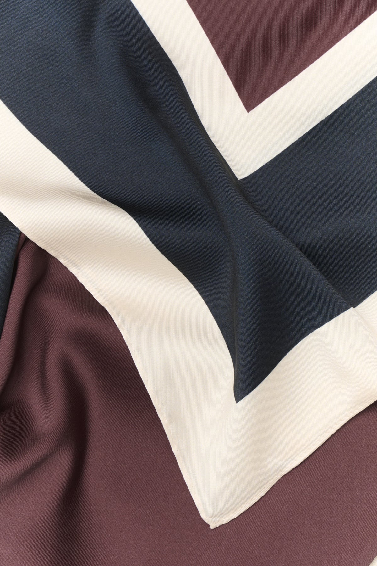 Part Two Namira Tawny Port/Dark Navy Scarf