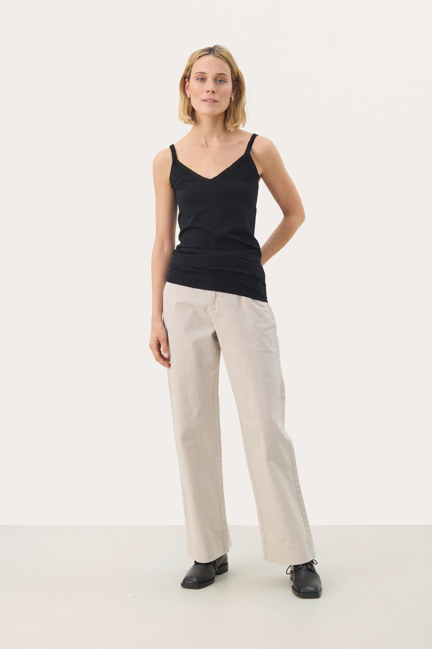 Part Two Hydda Black Vest Top