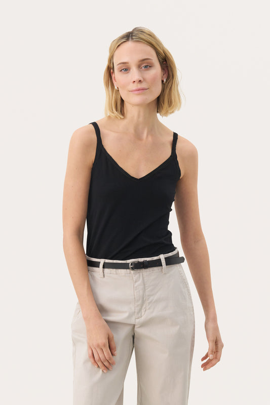 Part Two Hydda Black Vest Top