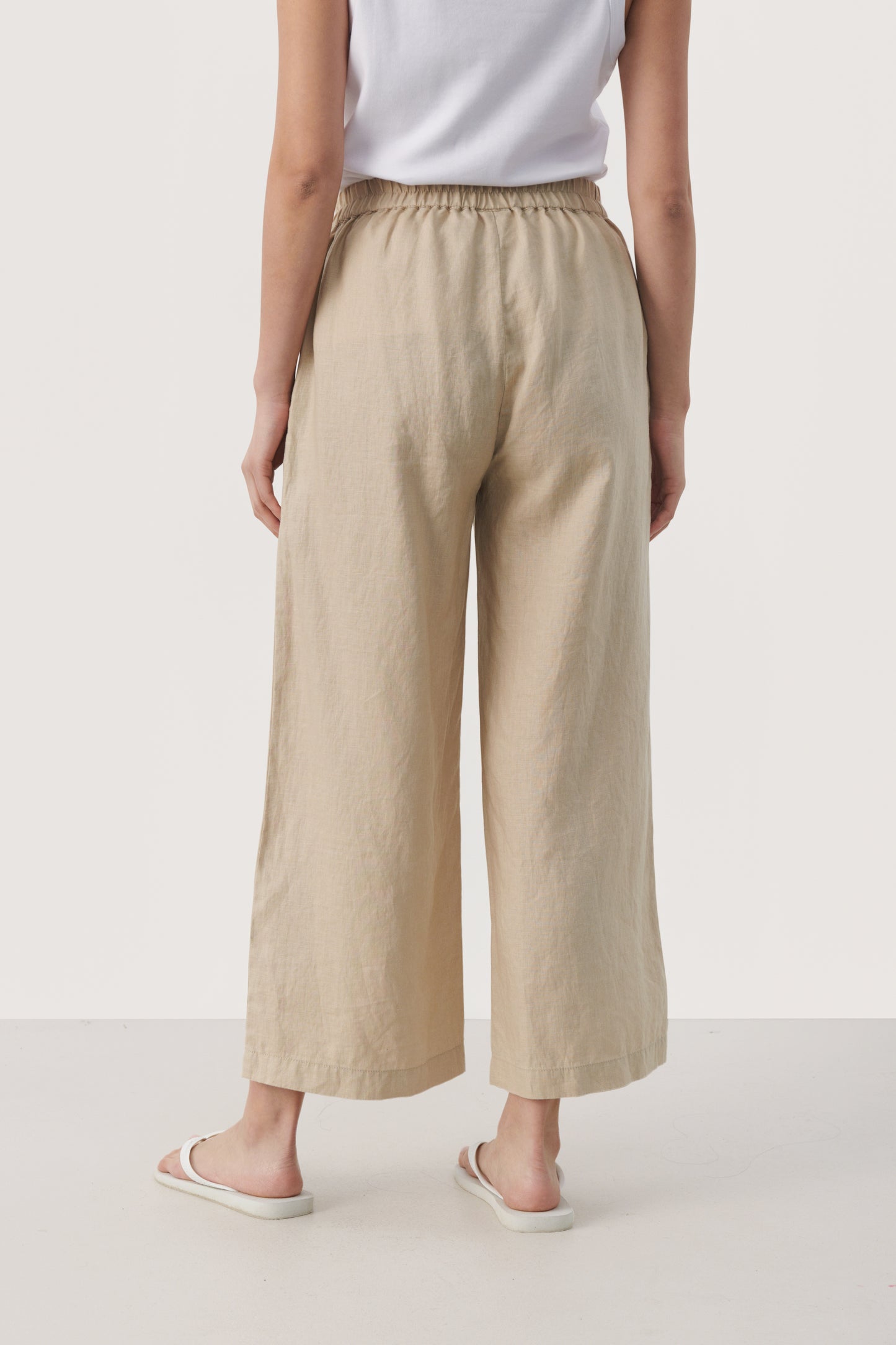 Part Two Petrines White Pepper Linen Trousers