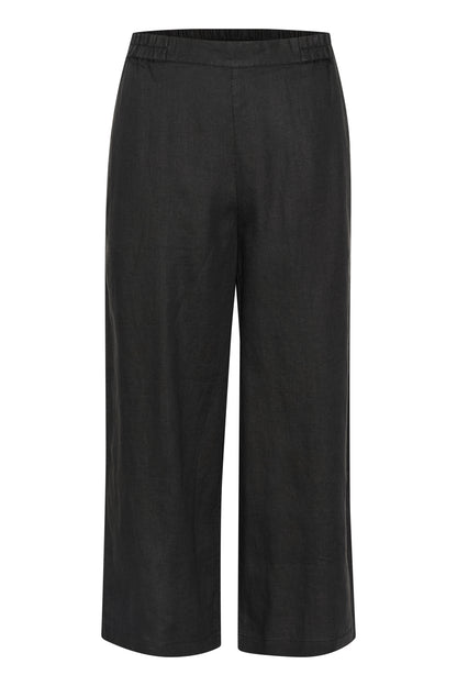 Part Two Petrines Black Linen Trousers