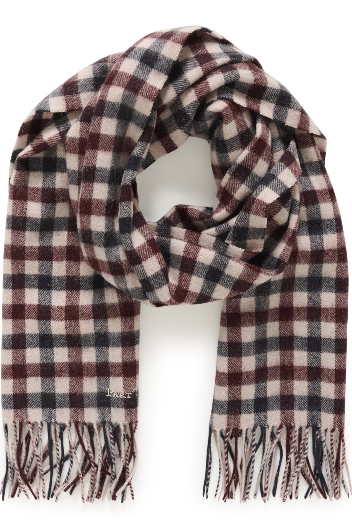 Part Two Kitha Tawny Port Check Scarf
